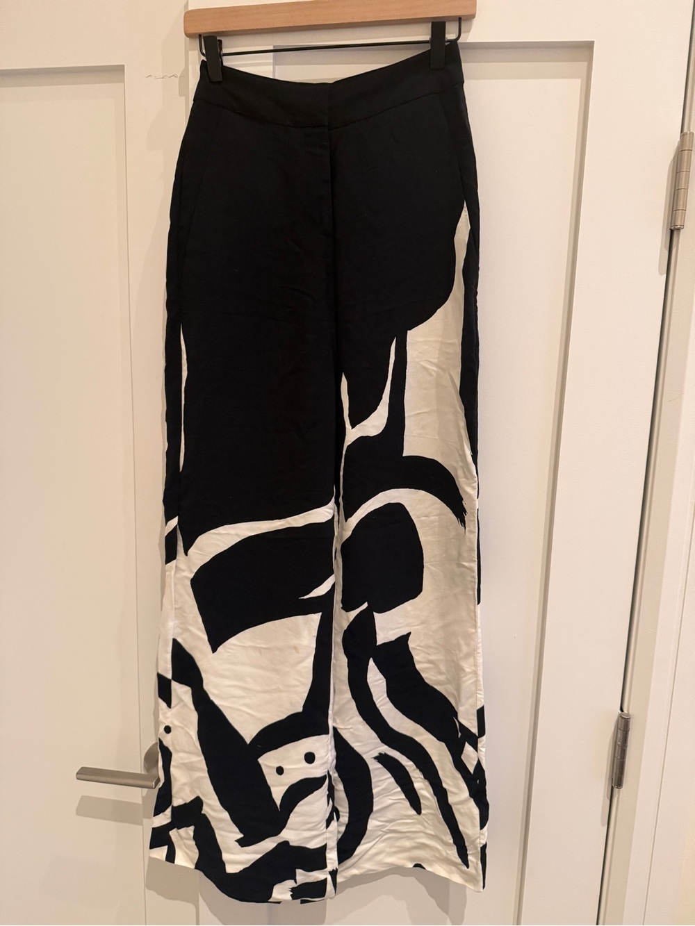 sass & bide Black and WhiteGraphic Print wide leg pants